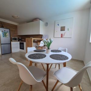 Kuchyň nebo kuchyňský kout v ubytování Apartment Samba with private pool
