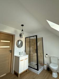 Ένα μπάνιο στο Apartament u Kuby