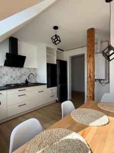 Η κουζίνα ή μικρή κουζίνα στο Apartament u Kuby