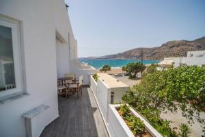 a balcony with a view of the ocean at Pal Beach in Palaiochora