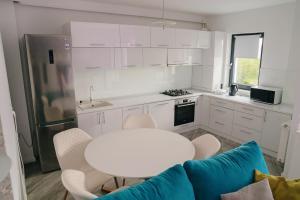 Kuchyň nebo kuchyňský kout v ubytování North Cluj Apartments