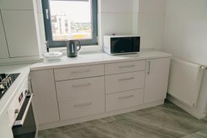 Kuchyň nebo kuchyňský kout v ubytování North Cluj Apartments