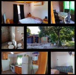 a collage of photos of a kitchen and a house at Punto campestre in Cueva de los Pajaritos