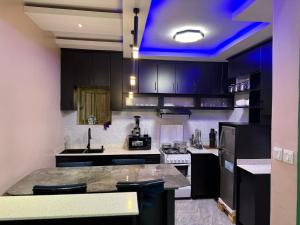 Η κουζίνα ή μικρή κουζίνα στο Cozy 3BDR Apartment in Kigali City Free Parking and Fast WiFi
