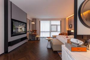 Posezení v ubytování Shanghai Maybeours Hotel