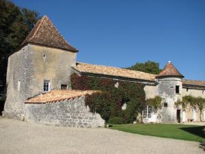 a building with ivy growing on the side of it at Château de la Tour du Breuil in Le Breuil