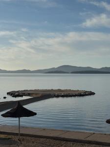 スベティ・フィリップ・イ・ヤコブにあるStayAdriatic Mobile Homes Oliveの水の棲む傘