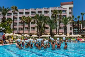 a group of women in the swimming pool at a hotel at Hotel Aqua in Marmaris