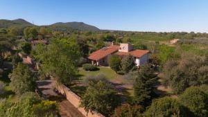 an aerial view of a house in a vineyard at Villa Ginevra in Bagnaia
