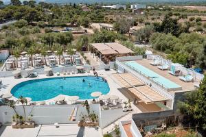 an aerial view of a hotel with a swimming pool at Hotel Ankaa - Adults Only in Porto Cristo