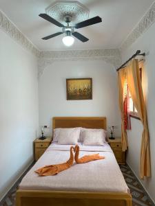 Riad Larache客房内的一张或多张床位
