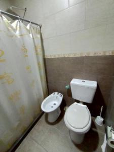 a bathroom with a toilet and a sink at Las ruinas 1 in Carhué