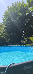 - une vue sur une piscine avec des arbres en arrière-plan dans l'établissement Azkorri Beach House, à Getxo