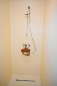 a bathroom with a shower with a toilet at VILLA SALAM, Maison D'hôte in Mezraya +23 photos