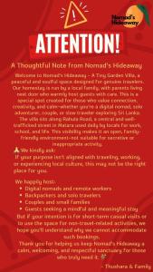 Fotografie z fotogalerie ubytování Nomads Hideaway A Garden Villa Homestay in Matara v destinaci Matara