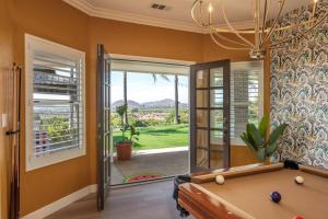 a pool table in a room with a view at The Grape Escape Panoramic Views In Wine Country in Temecula