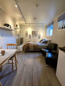 Χώρος καθιστικού στο Central cozy studio with free parking