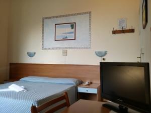 TV a/nebo společenská místnost v ubytování Hotel Eros