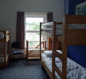 a room with two bunk beds and a window at YHA Isle of Wight Totland - Partner in Totland +41 photos