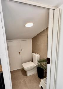 a bathroom with a toilet and a sink at Brisas a un paso del centro in Valencina de la Concepción +9 photos