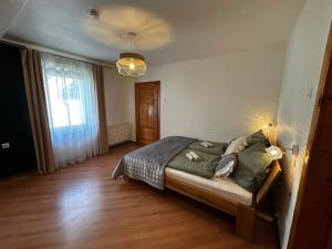 a bedroom with a large bed in a room at Słupiecki Zakątek in Nowa Ruda