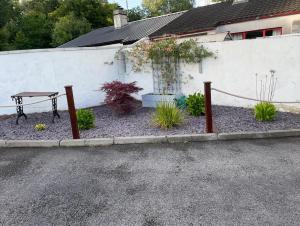 a garden with a table and some plants at Forest view in Ballycassidy +9 photos