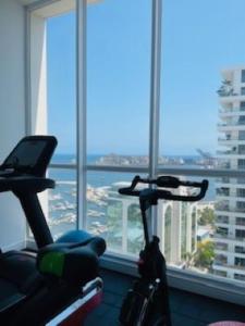 Fitness centrum a/nebo fitness zařízení v ubytování Espectacular aparta estudio cerca a la Bahía
