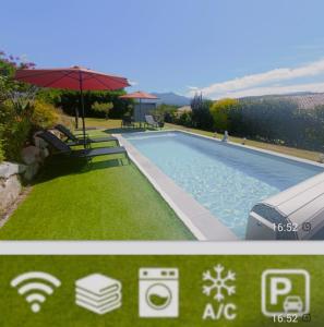 Kolam renang di atau dekat dengan Le jardin de Nigelle , Bas De Villa En Provence