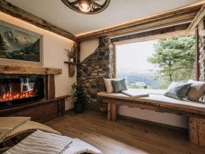 Posteľ alebo postele v izbe v ubytovaní Webertonihütte Modern retreat