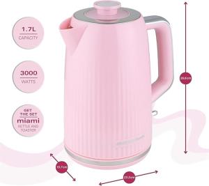 an illustration of a white electric kettle with its settings at Quiet Loft Double Room forty-five minutes by train to London Liv Street in Braintree