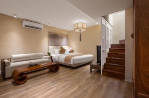 Beijing Le Zai Nan Luo Gu Xiang Wang Fu Jing Forbidden City Courtyard Hotel&Free laundry service&Free coffee &Paid Dumpling experience service客房内的一张或多张床位