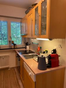Η κουζίνα ή μικρή κουζίνα στο Stylish 3-Room Altbau Flat Balcony & Office