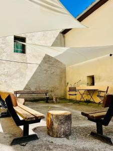 Χώρος καθιστικού στο Albergue Urbasa -No se comparte, alojamiento entero
