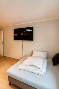 TV a/nebo společenská místnost v ubytování Perfect location! 4-bed apartment, 100m from main street, Free Park