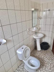 Koupelna v ubytování Bunker hôtel plus
