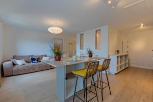 Χώρος καθιστικού στο Downtown chic apartment in Pezenas