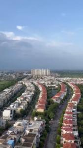 an aerial view of a city with houses at Stay Heights near Expo mart in Greater Noida +2 photos