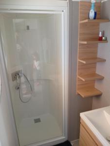 KOKUA VACANCES Mobil Homes Résidentiels camping 4 étoiles MIMIZAN PLAGE的一间浴室