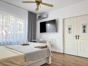 TV a/nebo společenská místnost v ubytování Boutique apart - hotel Lacoste