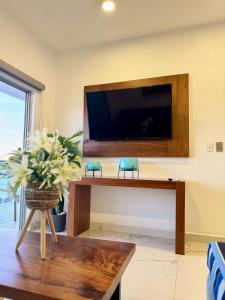 TV a/nebo společenská místnost v ubytování Hotel Star