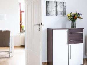 Kuchyň nebo kuchyňský kout v ubytování "Spitzhausblick" in het Huis Felix