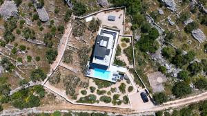 Letecký snímek ubytování Villa Lapis Hvar