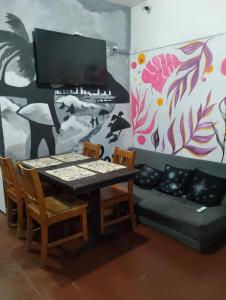 TV a/nebo společenská místnost v ubytování Hostel O Mago Leme