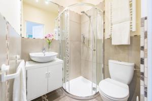 A bathroom at API Flat