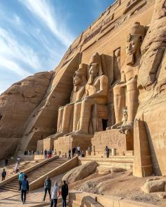 a view of the abu simbel temple at Master Kings of the pyramids and Sphinx in Giza