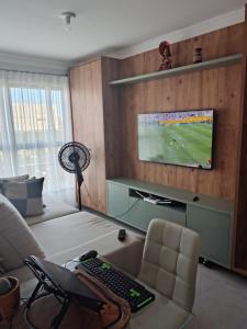 TV a/nebo společenská místnost v ubytování Canto Ciigarra VI - Bessa - João Pessoa - PB + 58 fotografií