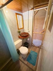 Baðherbergi á Palmarío Hostal
