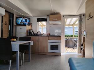 Kuchyň nebo kuchyňský kout v ubytování Mobilhome La Réserve - 3 ch - 6 pers - Terrasse