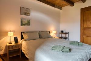 Postel nebo postele na pokoji v ubytování Chambres d'hôtes Le tour du Lot