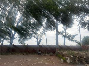a group of trees and a fence with a hose at FD guest house in Hyderabad